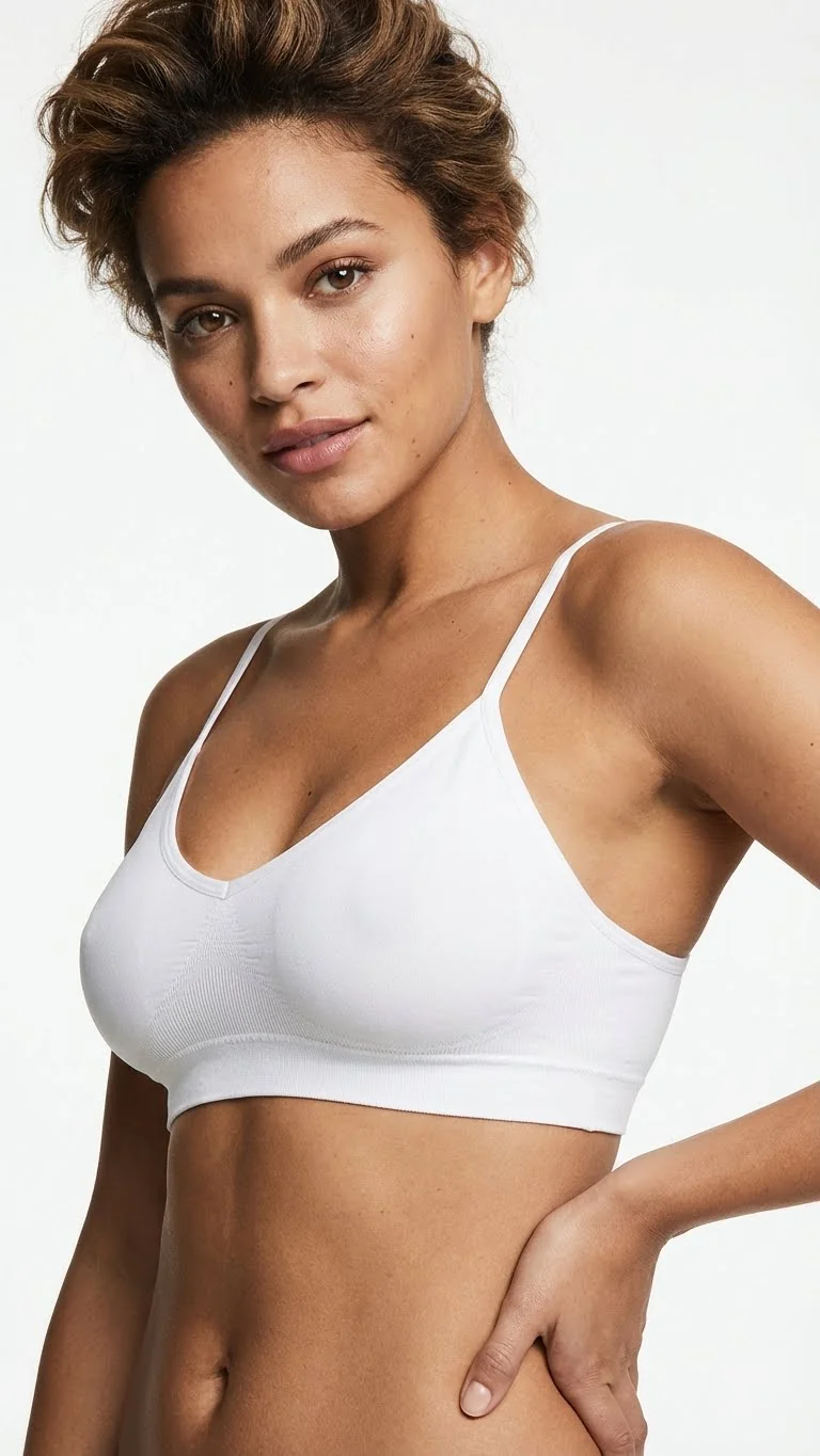 Missfit Kadın Tek Büstiyer İp Askılı Kaplı Beyaz - Son Görünüm